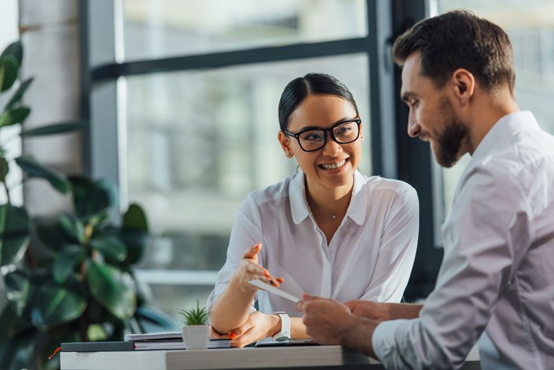 Business Partners discussing in meeting